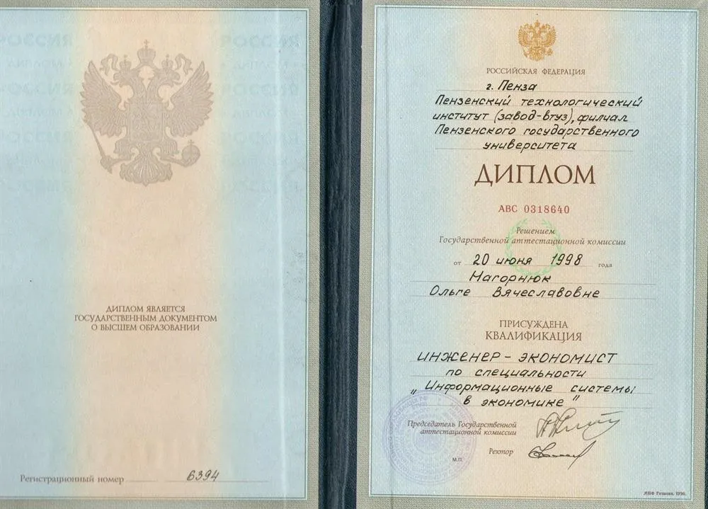 Диплом Инженер-экономист