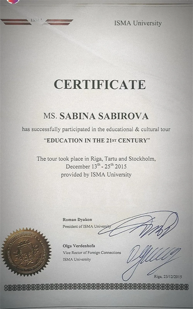Certificate 