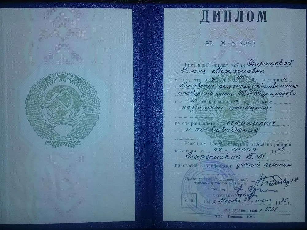 Диплом о высшем образовании