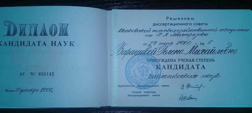 Диплом кандидата наук