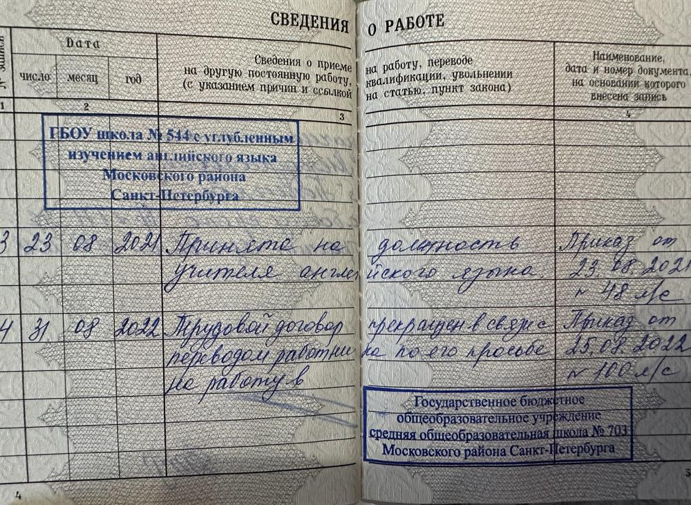 Трудовая книжка