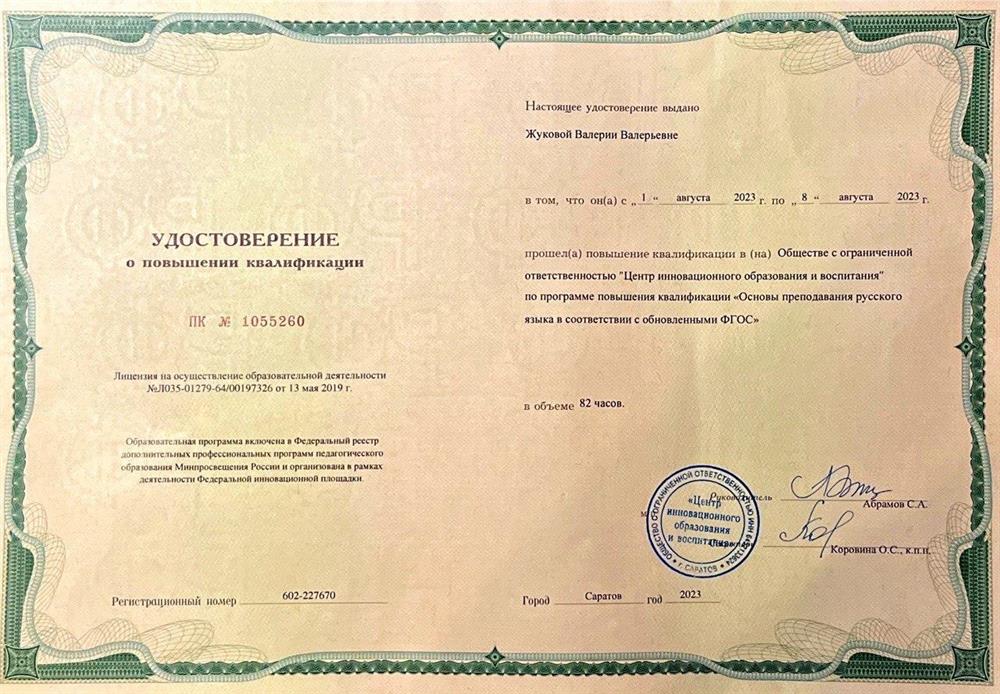 Основы преподавания русского языка в соответствии с обновленными ФГОС
