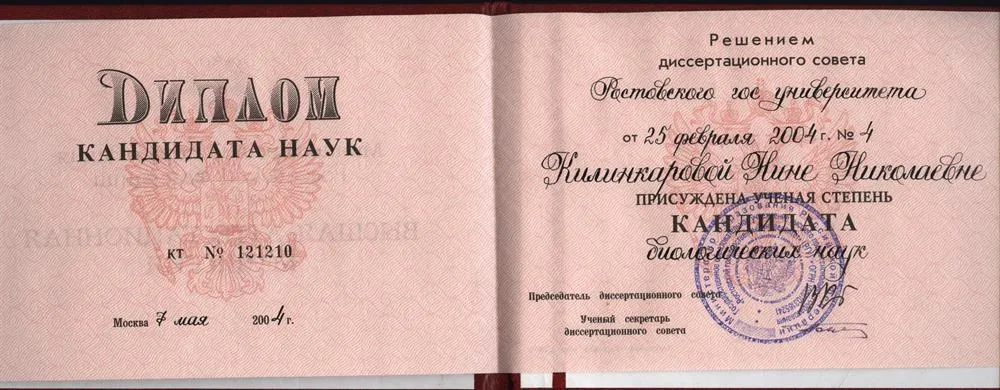 Диплом кандидата наук