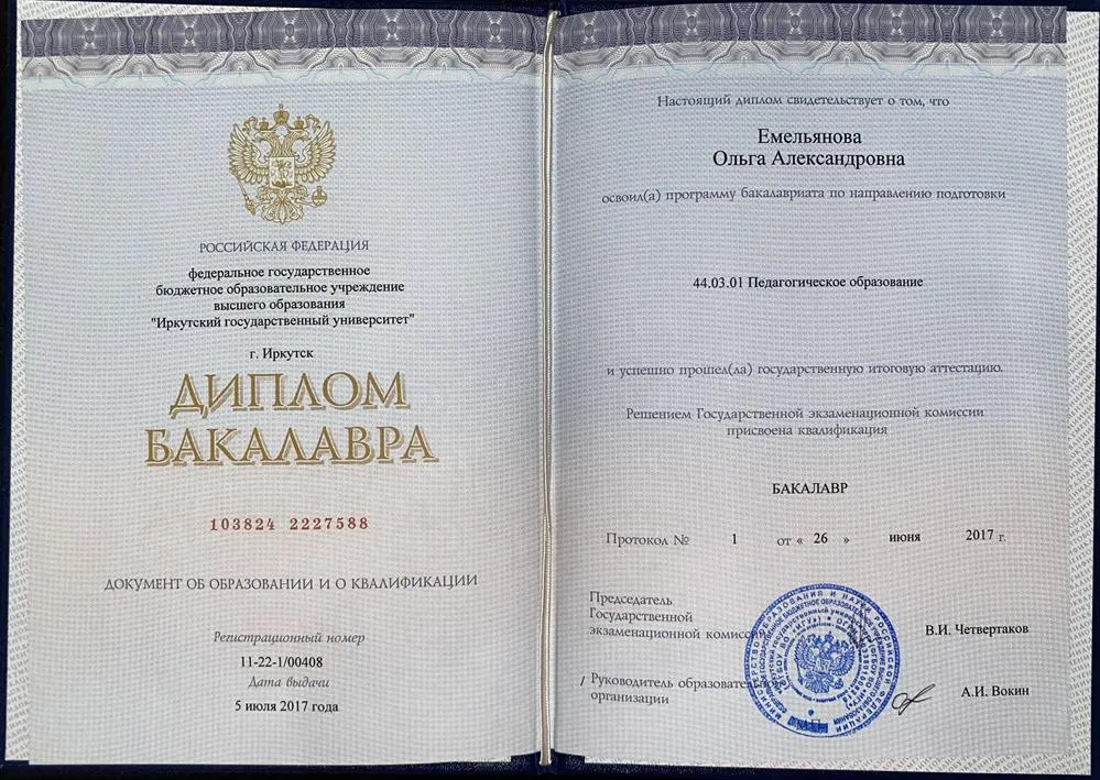 Диплом бакалавра 