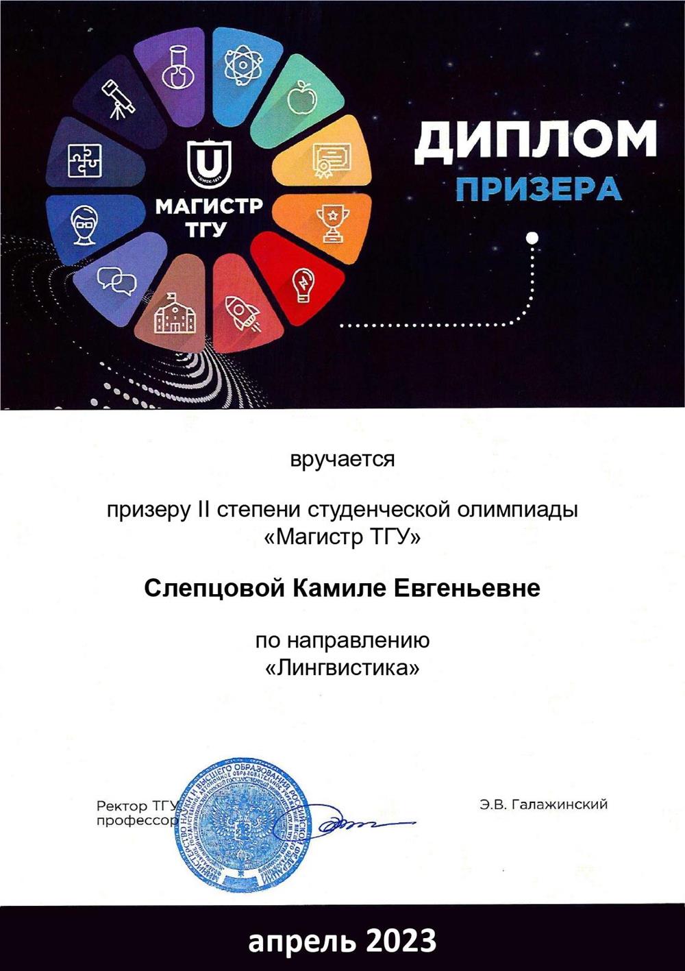 Диплом "Лингвистика"