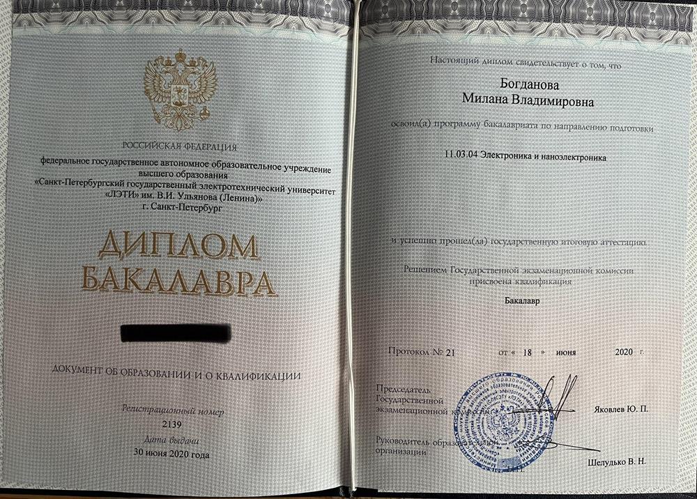 Диплом бакалавра 