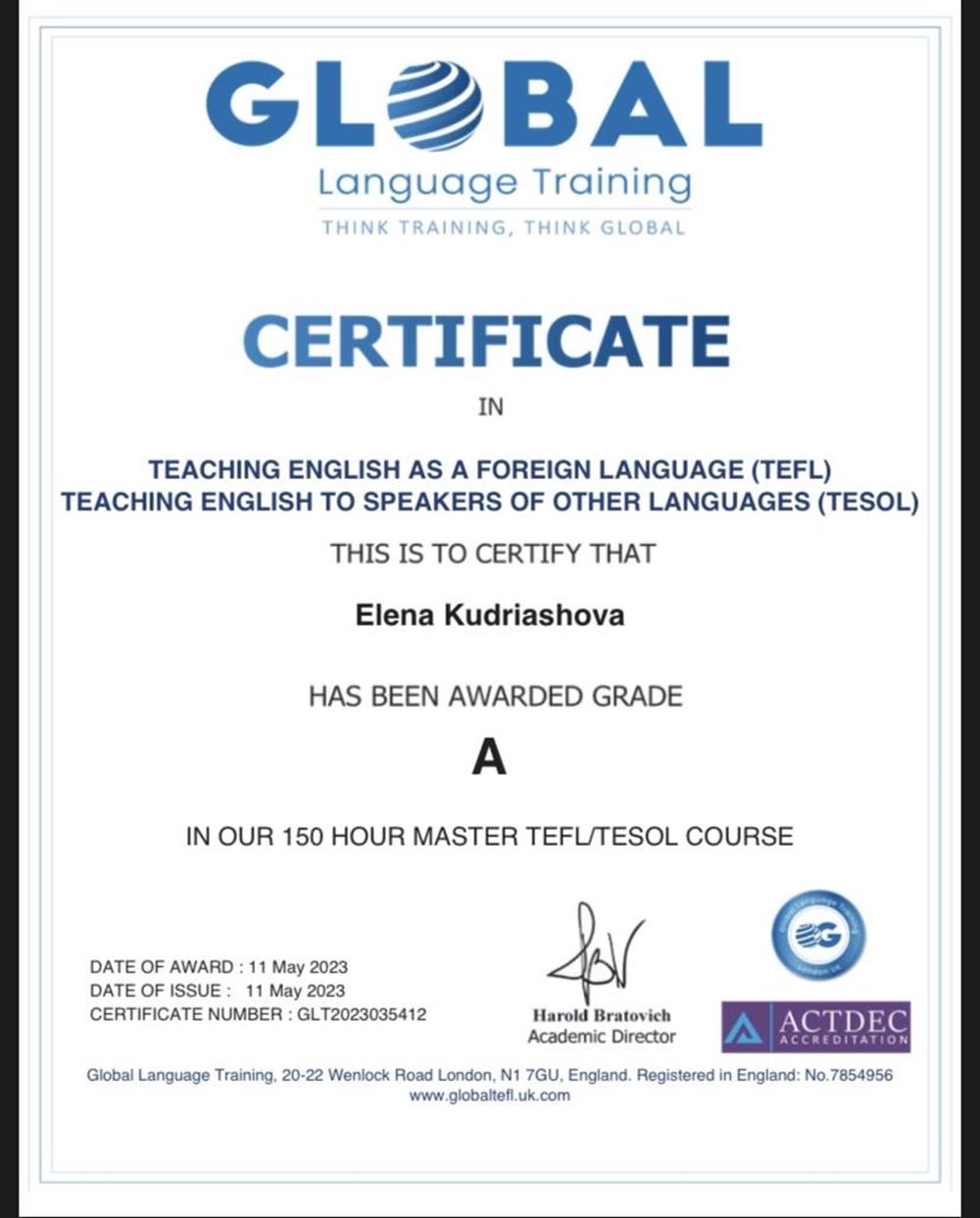 Tefl/tesol