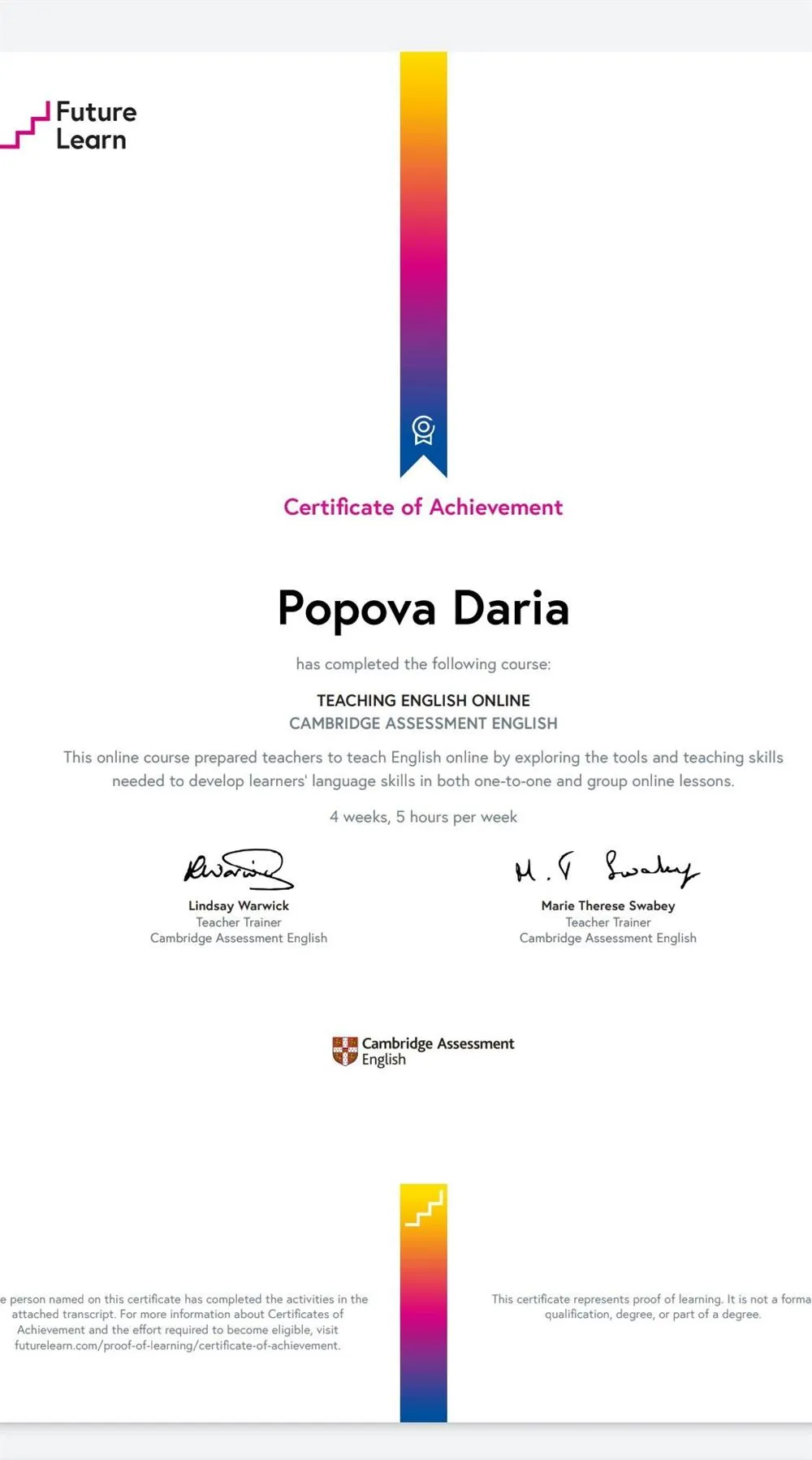Teaching English Online (Cambridge Assessment English)