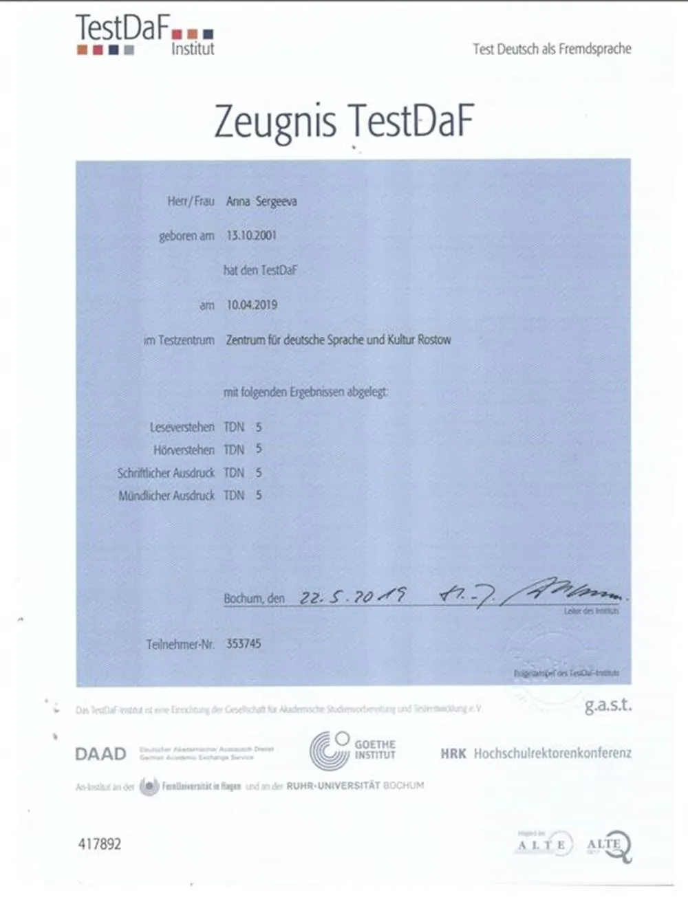 Test DaF