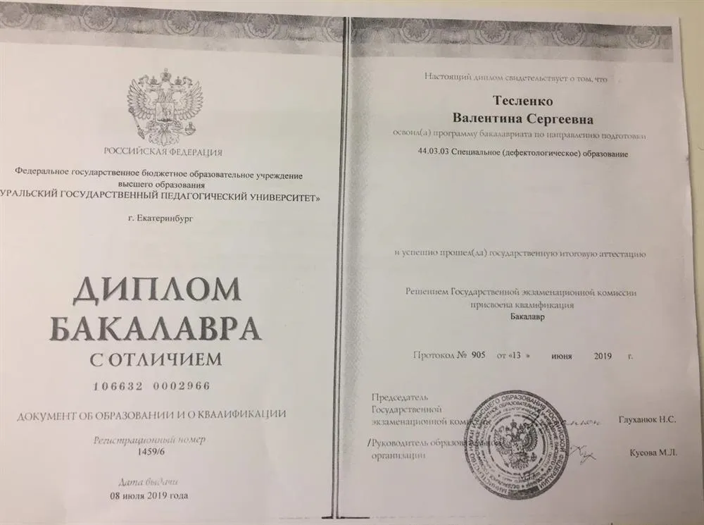 Диплом бакалавра с отличием