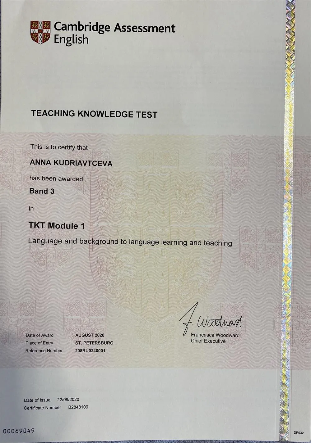 Teaching knowledge test Module 1
