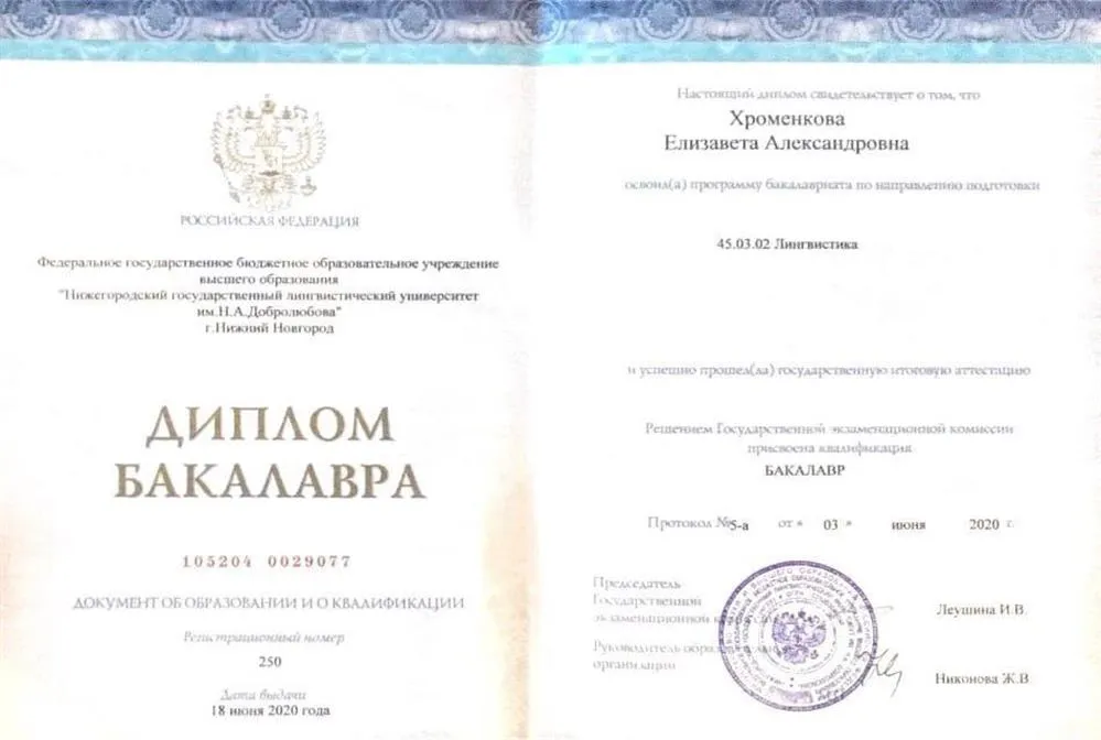 Диплом НГЛУ