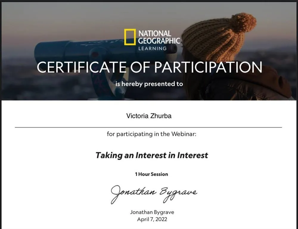 National Geographic Learning Webinar: Taking interest in interest
