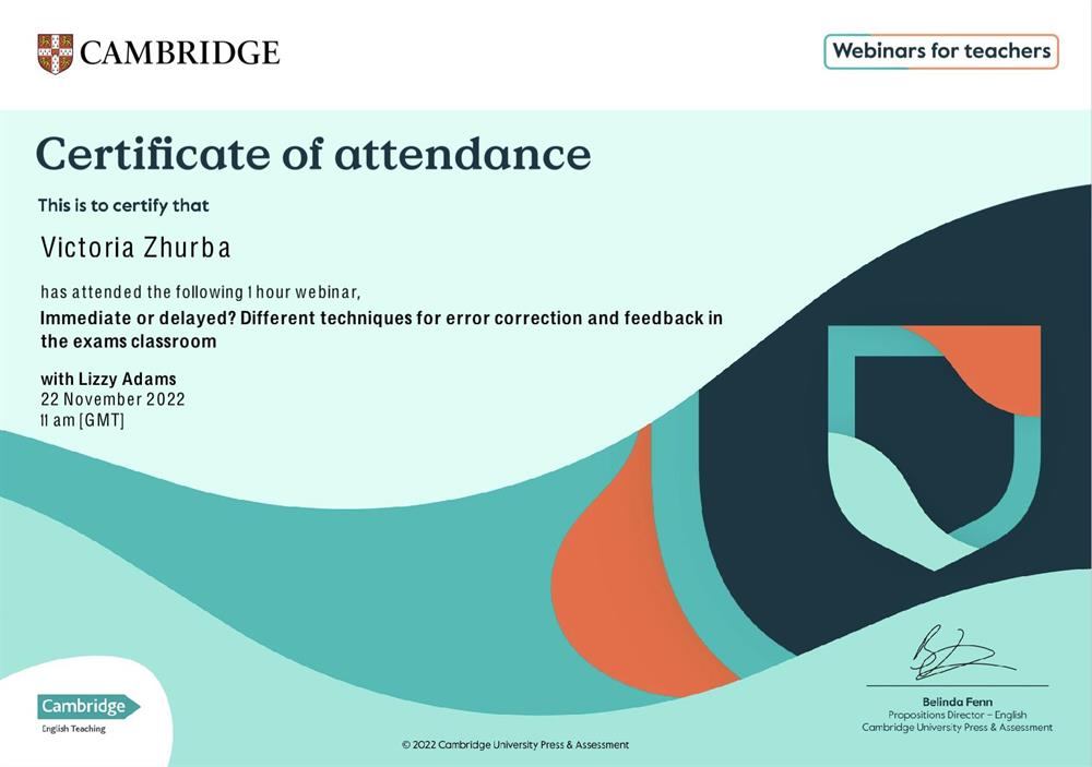 Cambridge, Error correction techniques