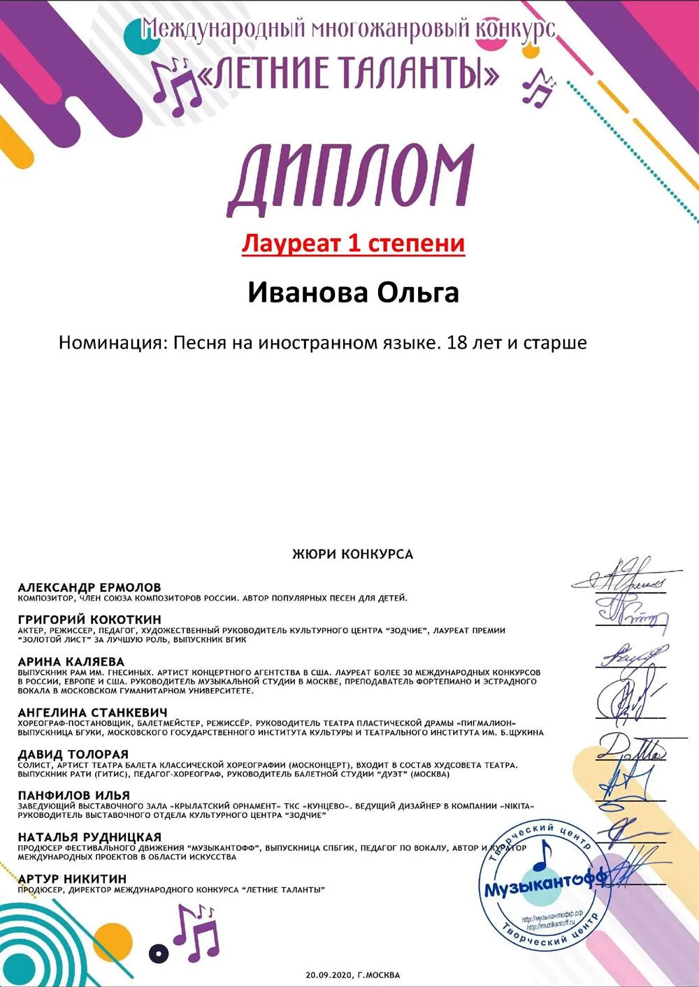 Мои награды из последних 
