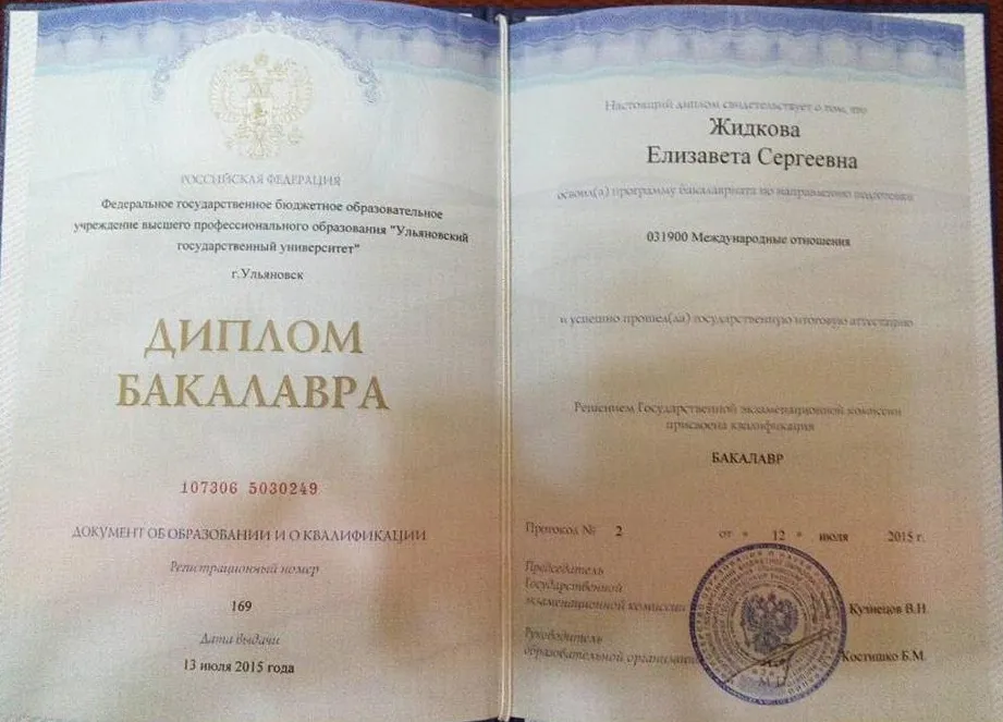 Диплом бакалавра