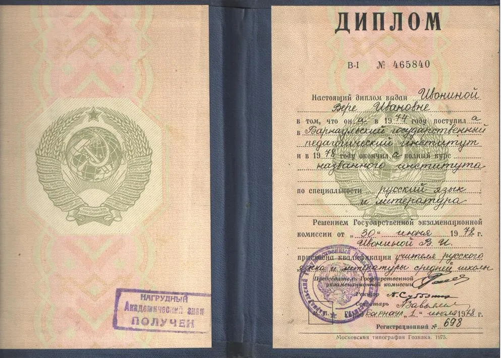Диплом об окончании ВУЗа