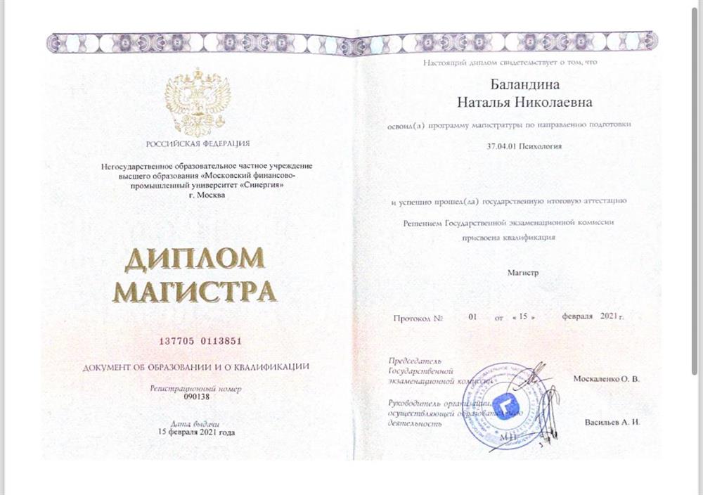 Диплом магистратура