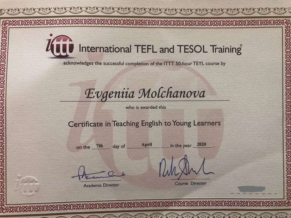 TYL  Certificate in Teaching English to Young Learners