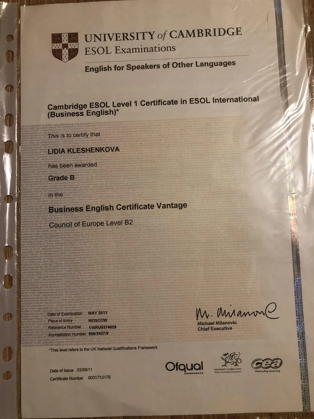 Business English Certificate