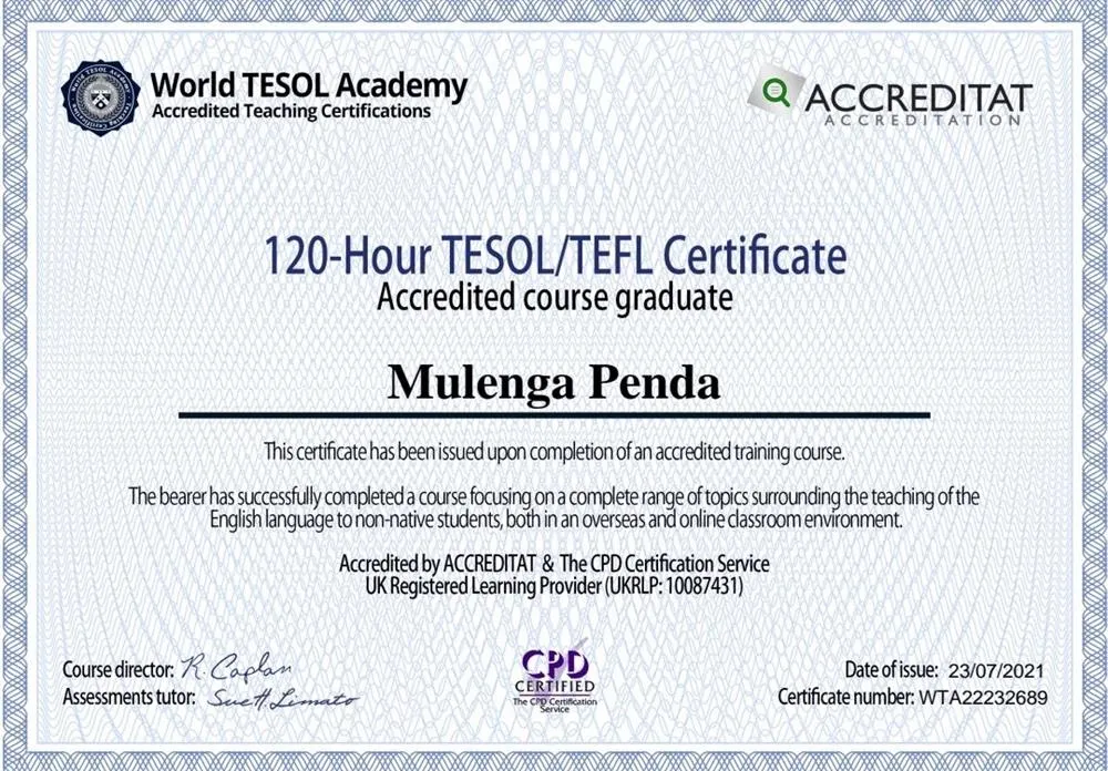 TESOL/TEFL Certificate 