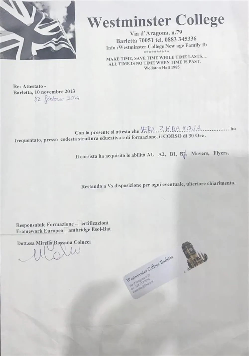 Il corso B2