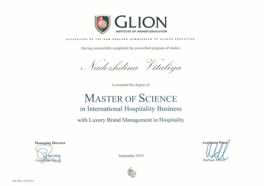 Glion MSc
