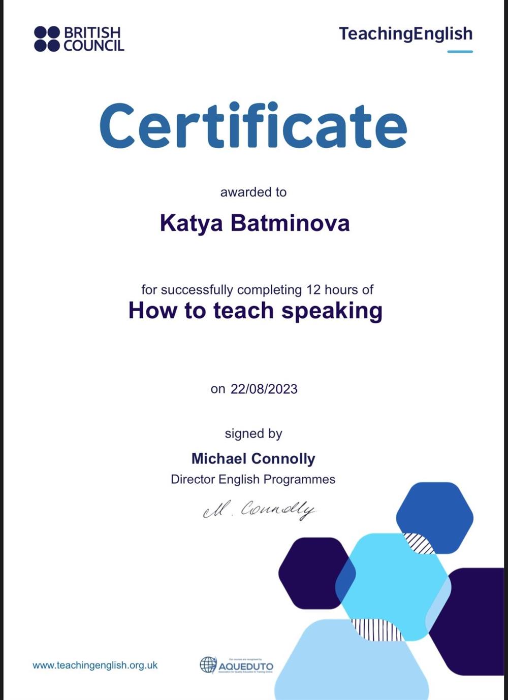 Certificate 