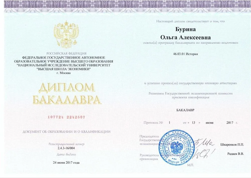 Диплом бакалавра