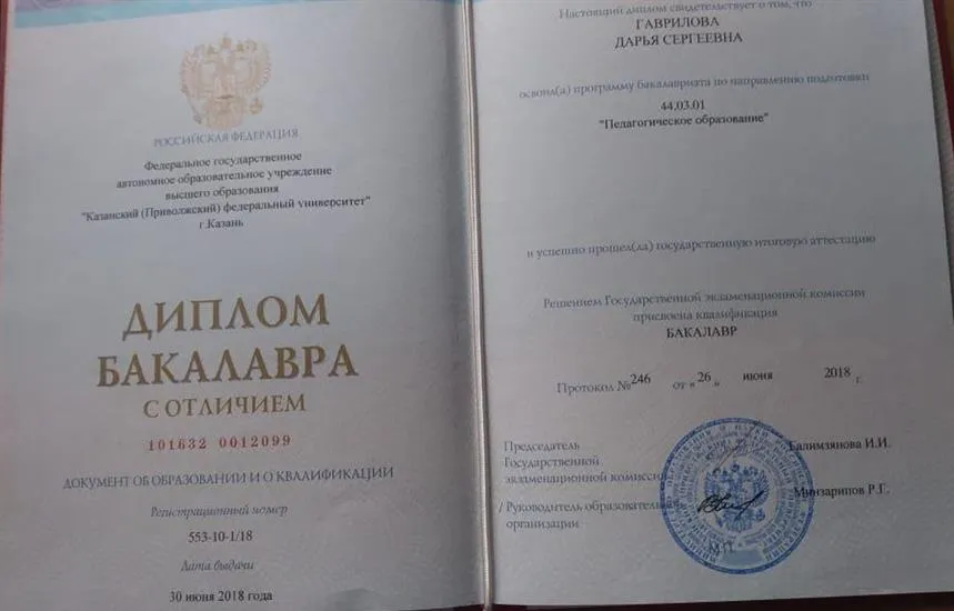 Диплом бакалавра