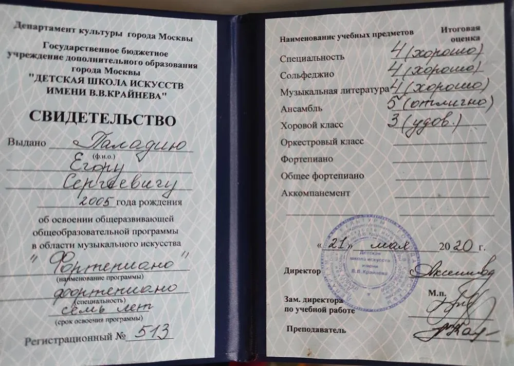 Свидетельство