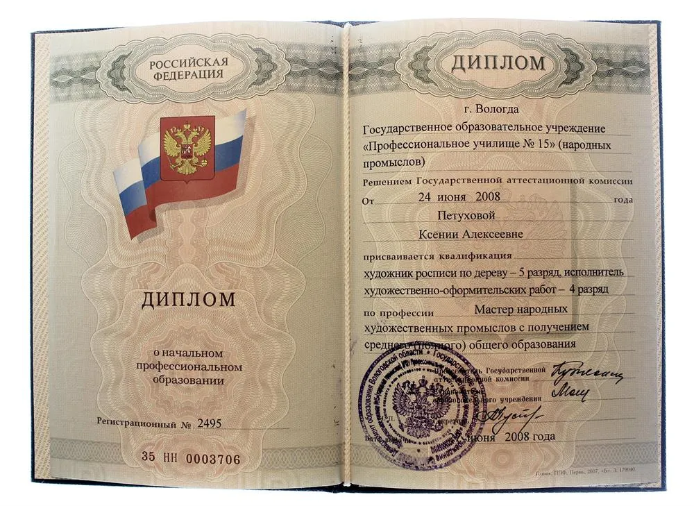 Диплом училища