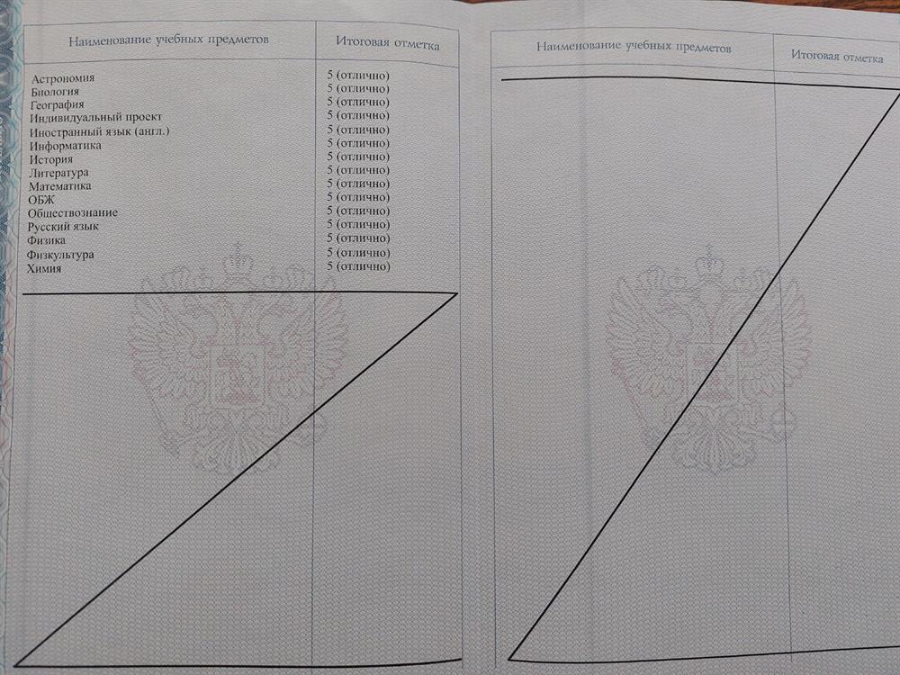 Приложение к аттестату