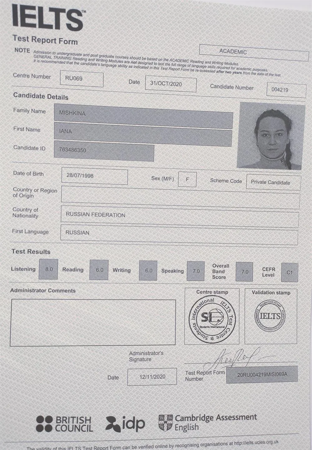 IELTS C1