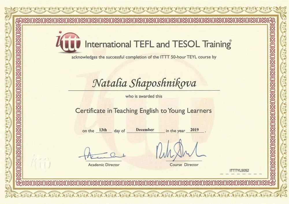 TEFL Young Learners Certificate