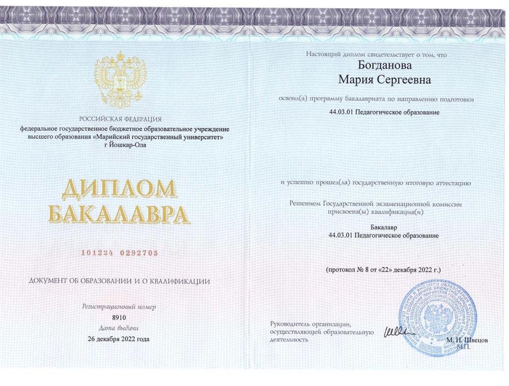 диплом о высшем образовании 