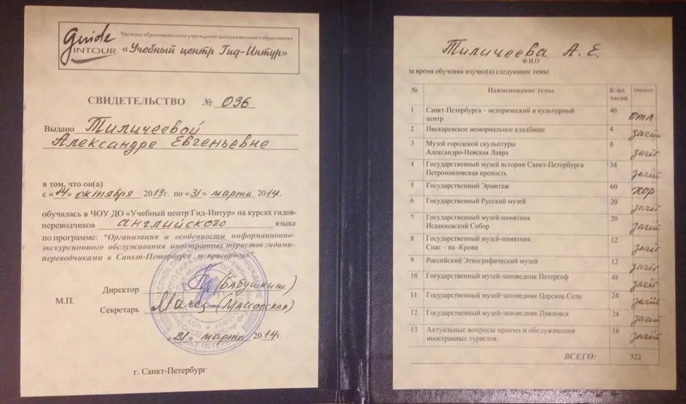 Свидетельство 
