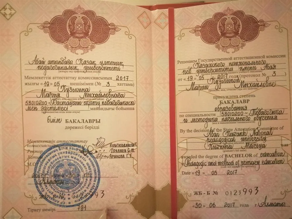 Диплом бакалавриат 