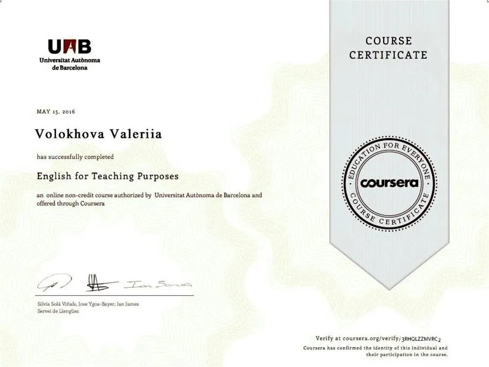 Course Certificate 
