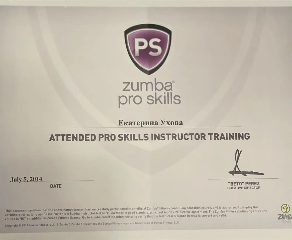Zumba fitness pro skills