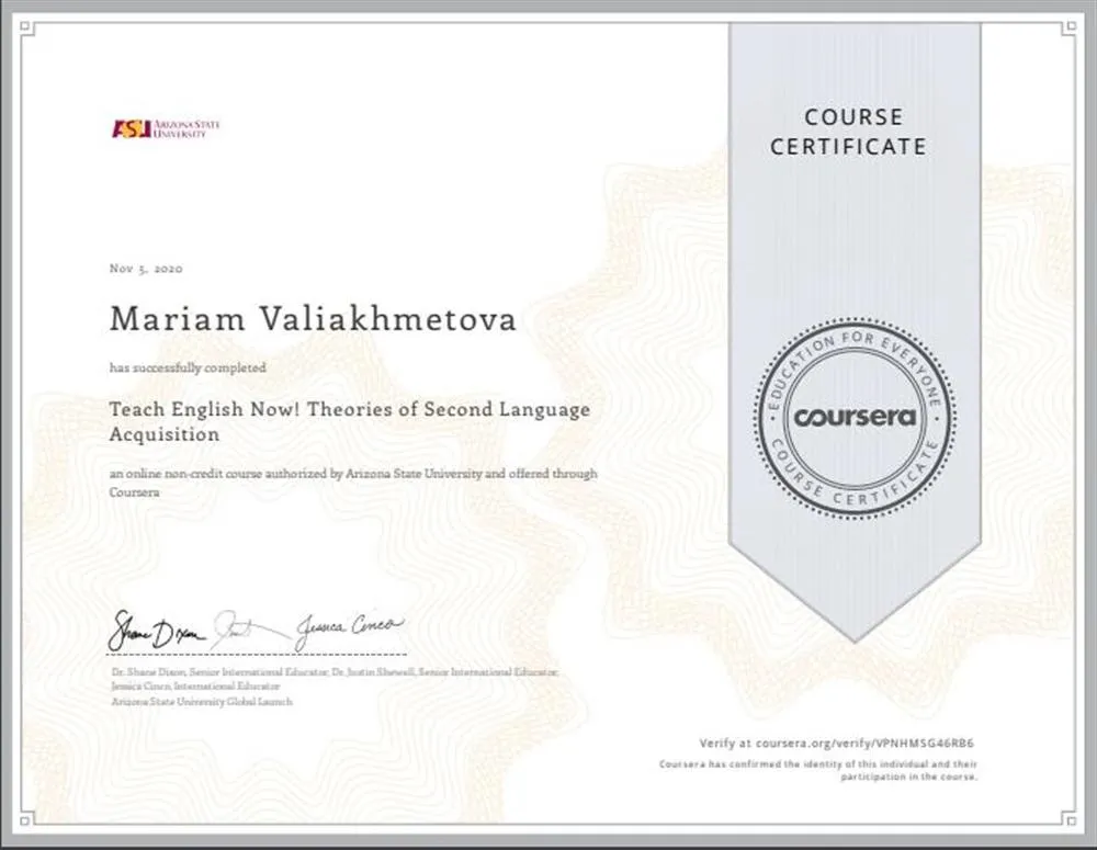 Teach English Now! Theories of Language Acquisition by Arizona State University 