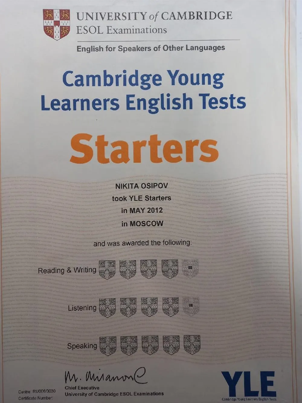 Cambridge exam