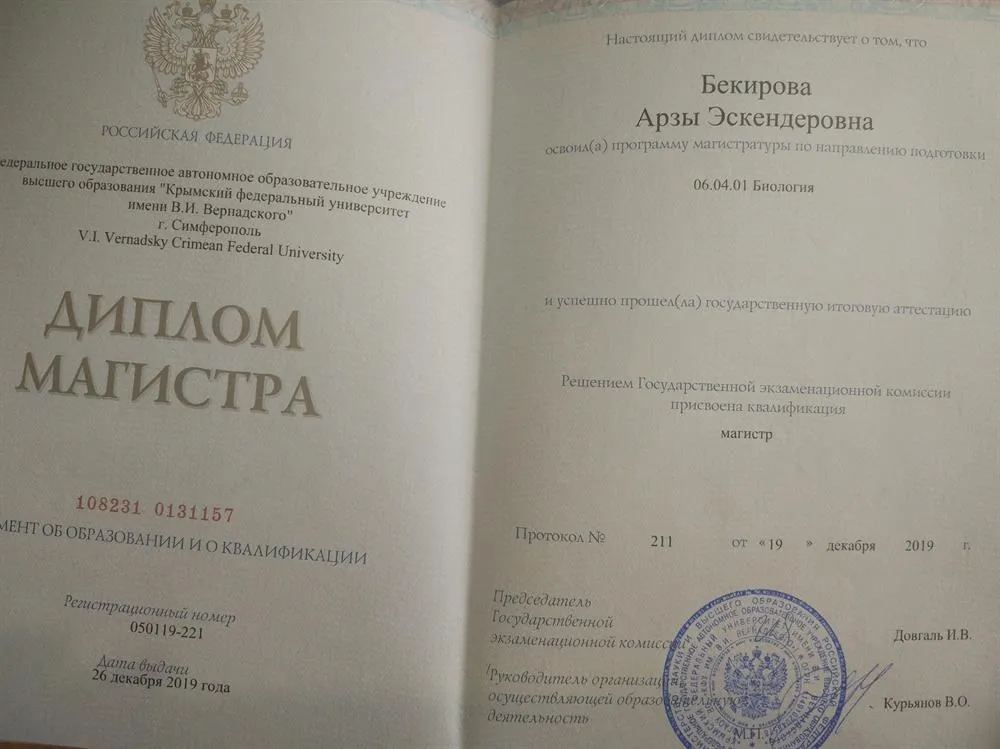 Диплом Магистра