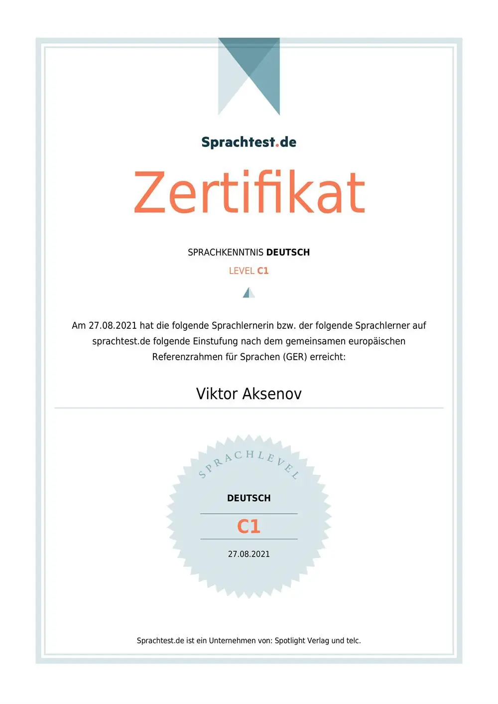 C1-Zertifikat-Deutsch