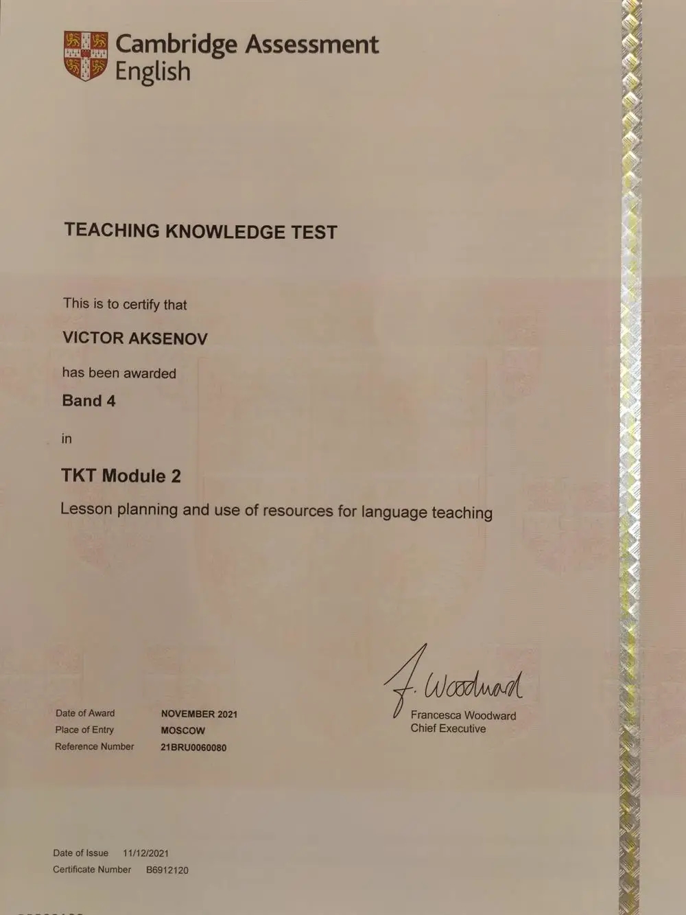 Teaching Knowledge Test (TKT) -  Lesson planning and use of resources for language teaching (Module 2)
