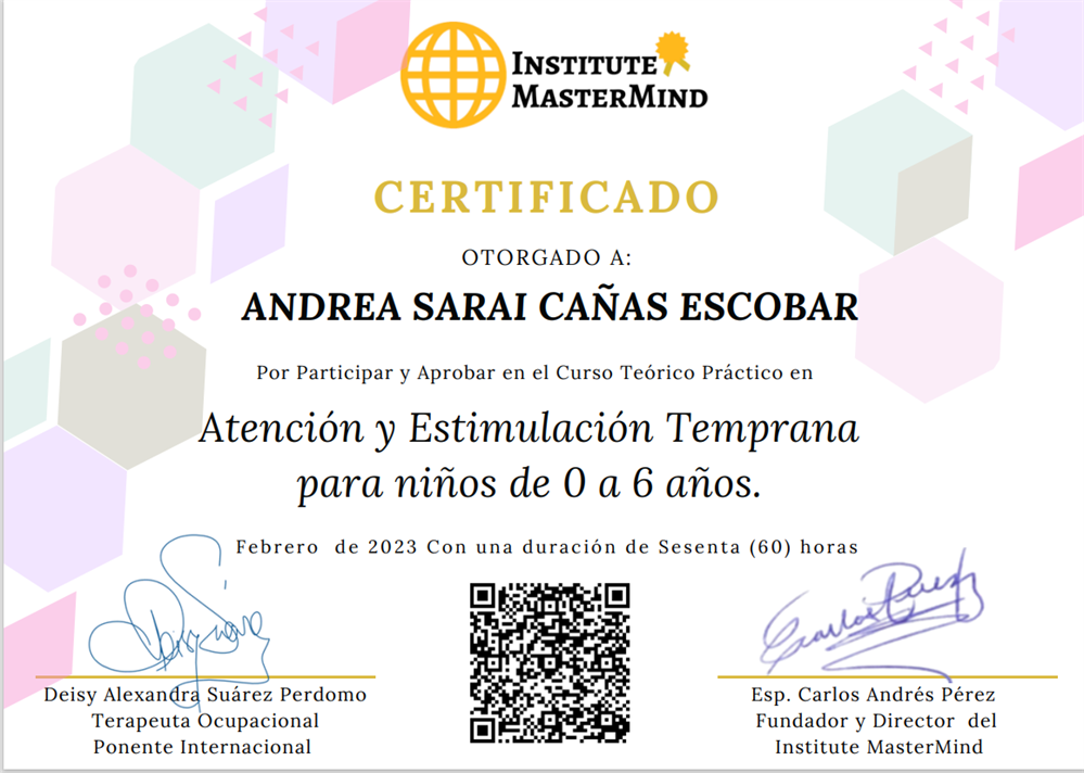Сертификат по ранней стимуляции детей от 0 до 6 лет - Institute Mastermind