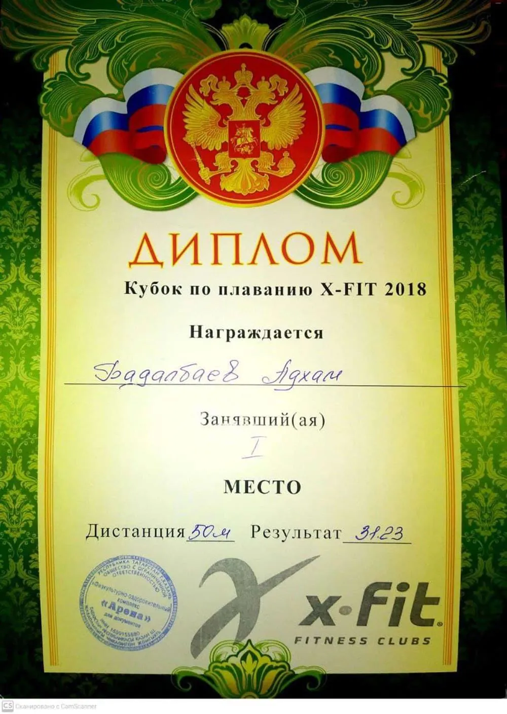 X-fit кубок по плаванию (III разряд)