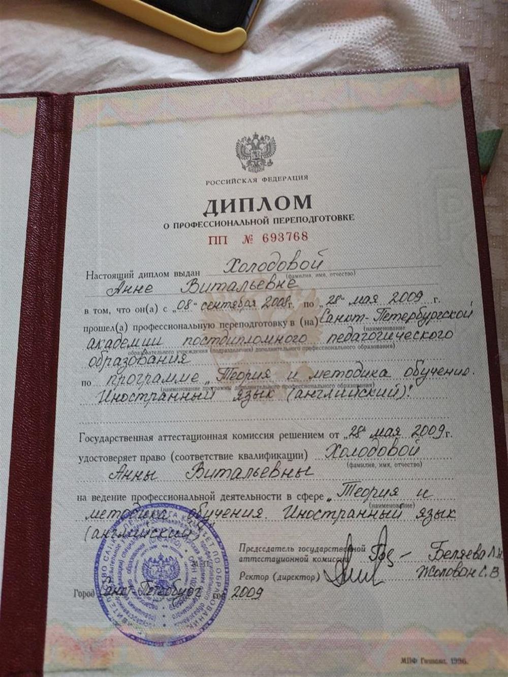 Диплом о квалификации