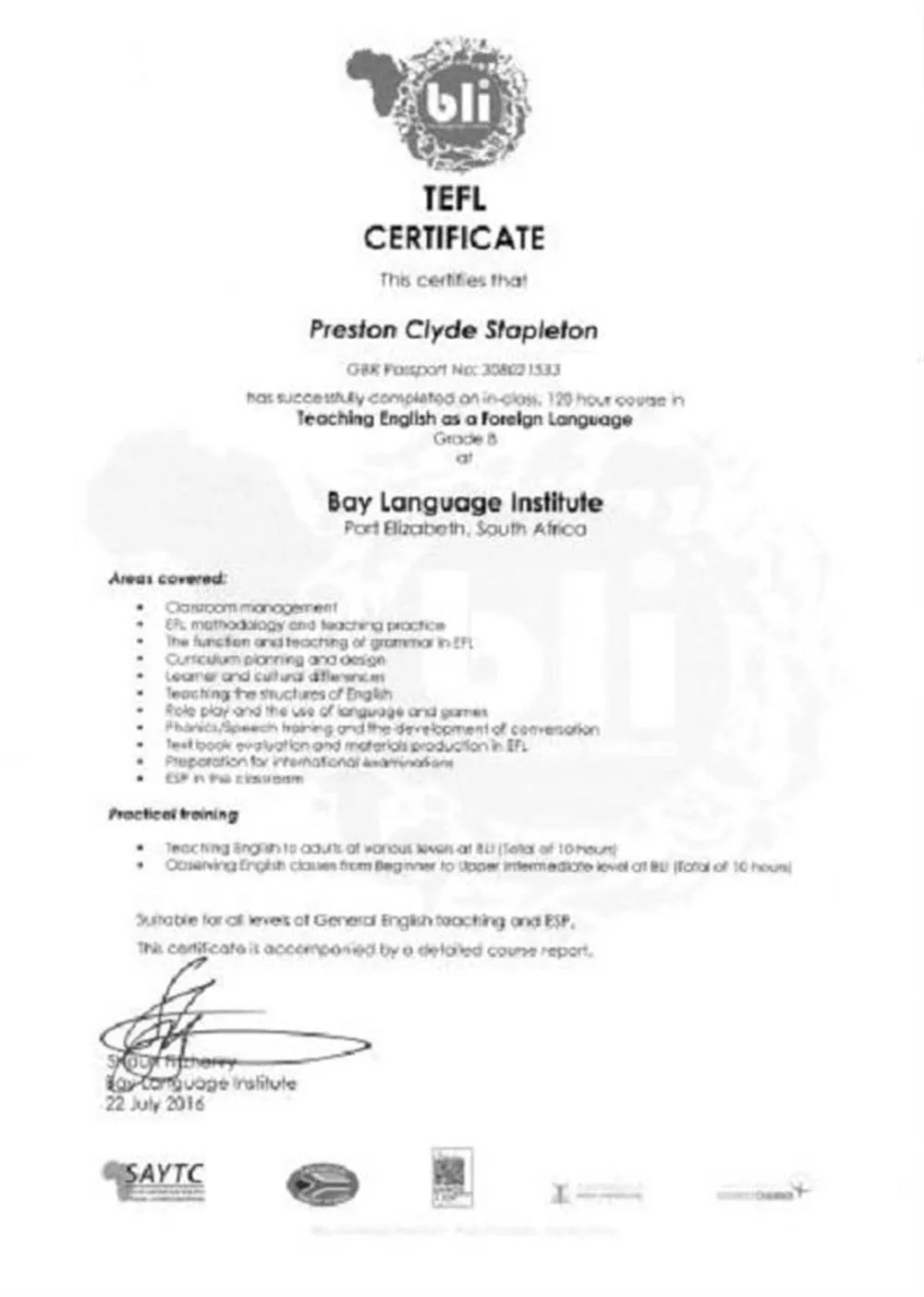 TEFL page 1