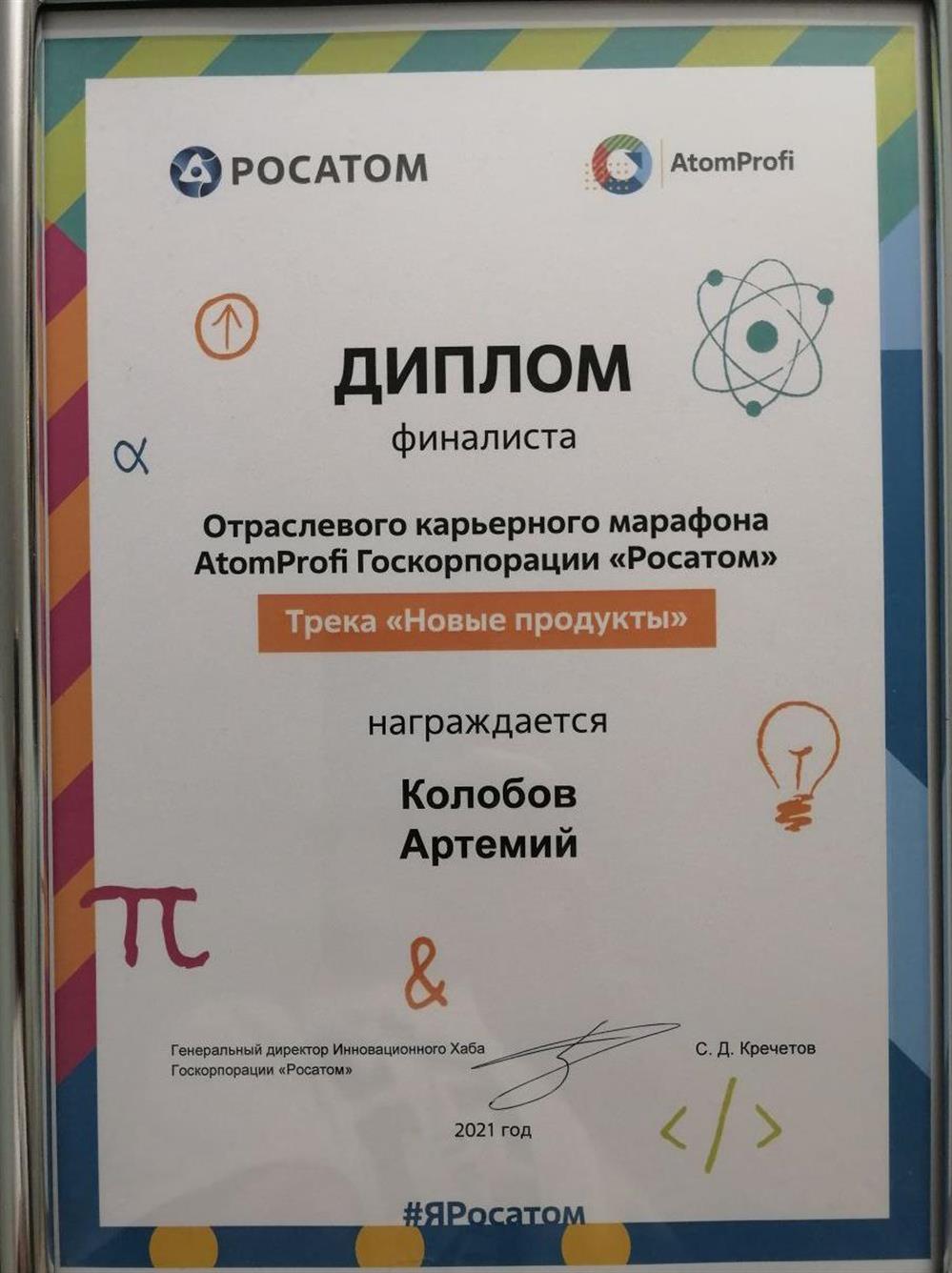 Диплом финалиста